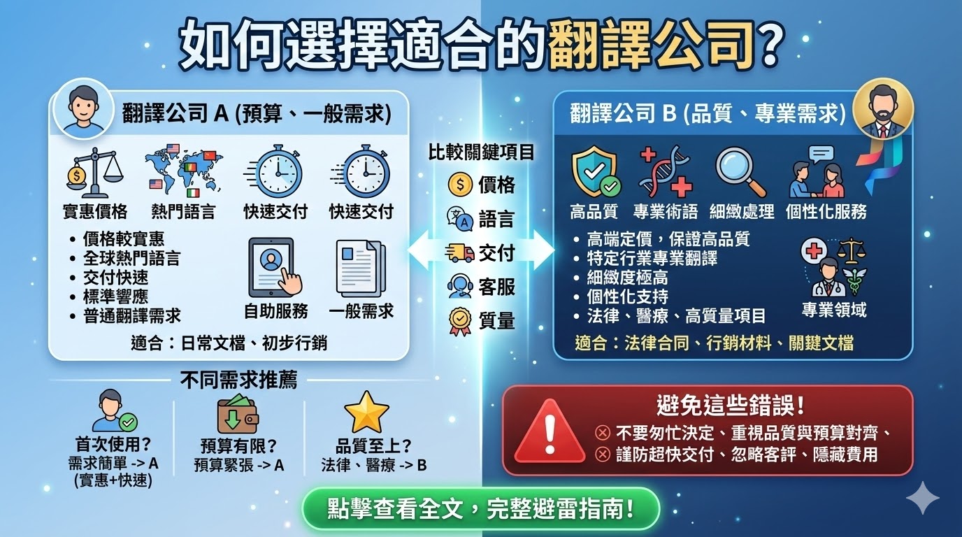 翻譯社是提供專業語言翻譯服務的機構,旨在幫助企業與個人跨越語言障礙,達成準確且流暢的溝通。無論是法律文件、商業合約、行銷材料或是網站內容,翻譯社擁有專業的翻譯團隊,能夠提供多語種的翻譯服務,確保每一份文件都能符合目標語言文化和語境。選擇適合的翻譯社,不僅能保證翻譯的準確性,還能提高整體工作效率,確保項目順利進行。